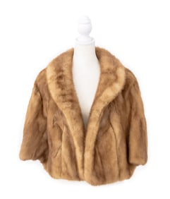 Light Brown Mink Fur Capelet