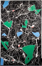 American School Abstraction Oil on Canvas