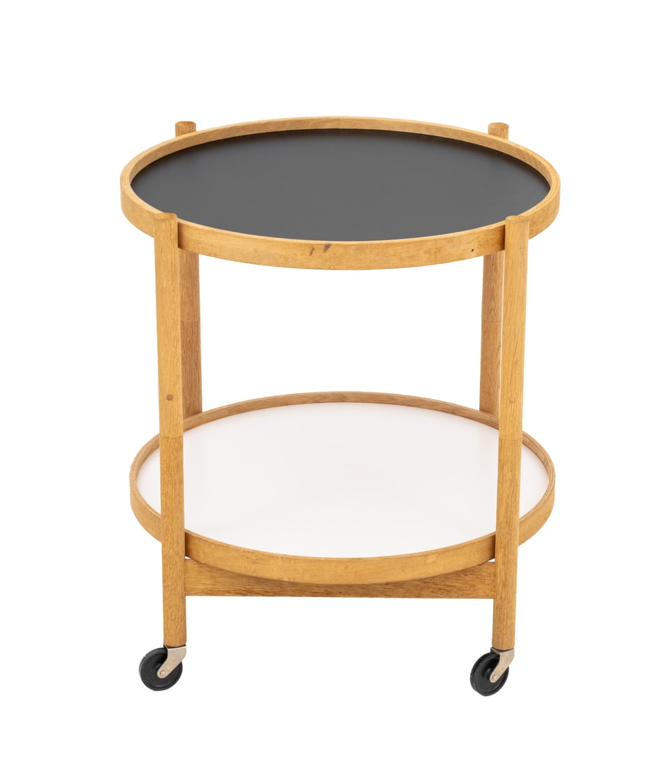 Hans Bolling "Model 50" 2-Tier Rolling Side Table (1 of 9)