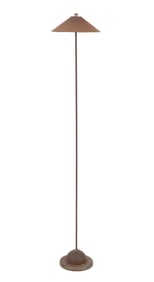 Machine Age Patinated Metal Floor Lamp