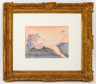 Benjamin Levy "The Invitation" Watercolor, 1993