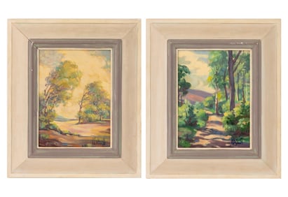 Hartwell Ayles Landscape Scenes Oil on Panel, 2