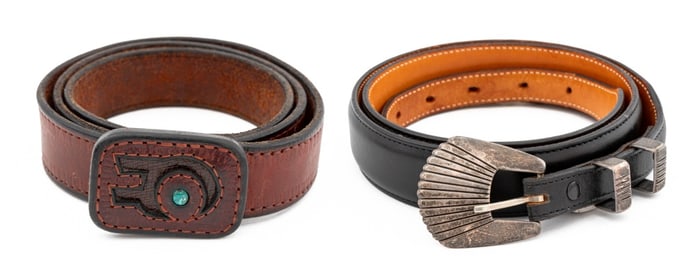 Native American Leather Belts, 2