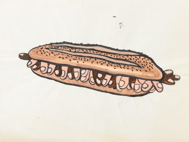 Domenick Capobianco Finger Sub Watercolor on Paper