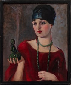 Frances E. O'Brien Portrait of a Flapper Oil