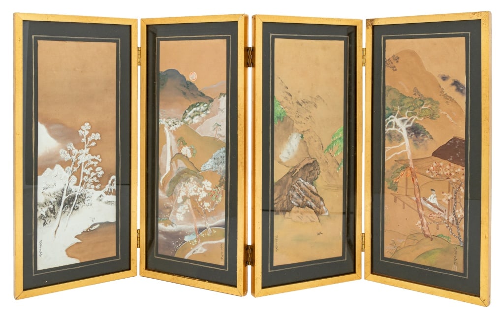 Japanese Seasons Landscapes Gouache, 4 (1 of 6)