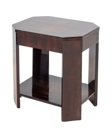 Art Deco Mahogany 2-Tier Lamp Table