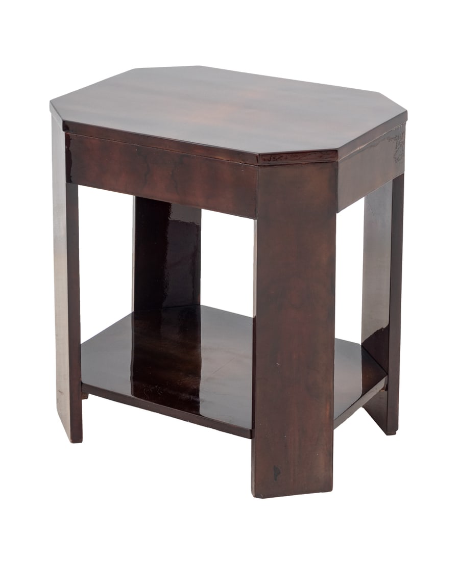 Art Deco Mahogany 2-Tier Lamp Table (1 of 5)