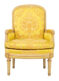 Louis XVI Style Painted Bergere, 19th C.