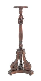 Neoclassical Style Mahogany Plant Stand