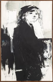Gino Hollander Portrait of a Woman Oil, 1973