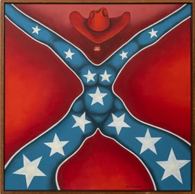 Alvaro Guillot "American Wife in Battle Dress" Oil