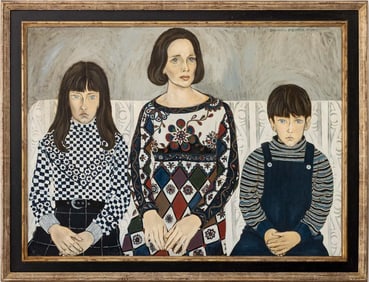 Gertrude Vogel Family Portrait Oil on Canvas, 1967