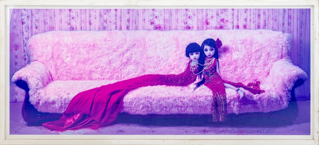 Zhang Peng "Red No. 8" Chromogenic Print, 2007: Zhang Peng (Chinese, b. 1981), "Red No. 8", Chromogenic Print in Colors, 2007, numbered edition "2/8", together with Certificate of Authenticity, white wood frame. Image: 32.5" H x 78.25" W; frame: 37