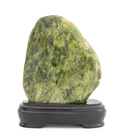 Chinese Green Serpentine Scholar's Stone