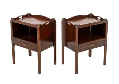 George III Style Mahogany Side Tables, Pair