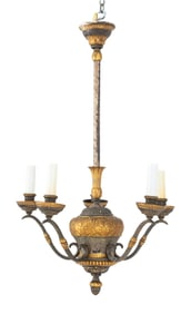 Louis XVI Style 5-Branch Bronze Chandelier