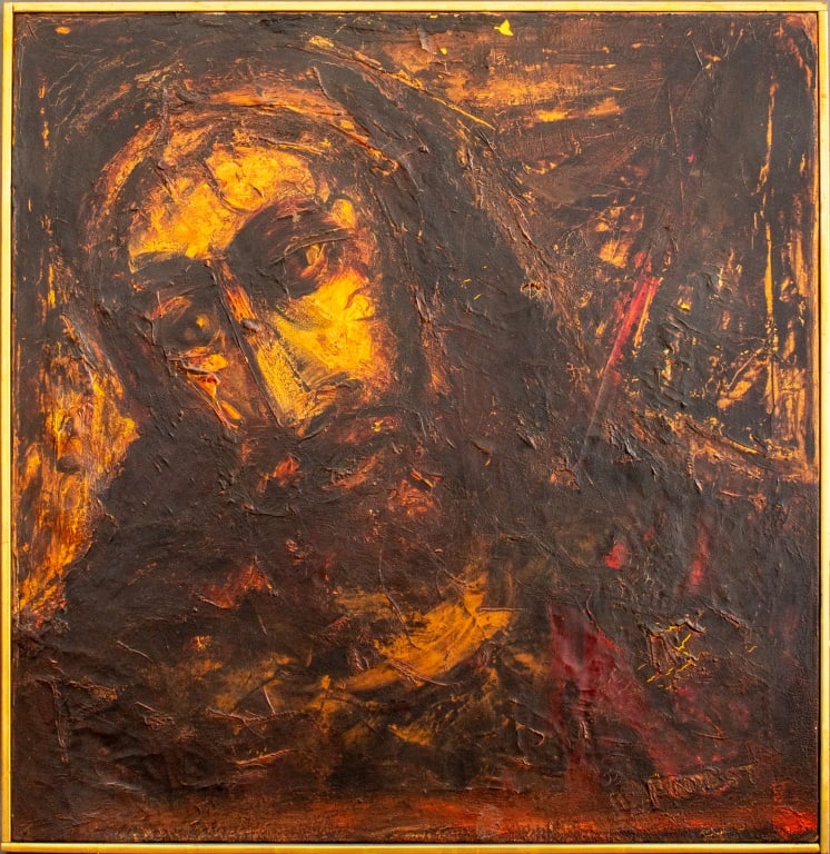 Joachim Probst "Christ" Oil on Canvas, 1955 (1 of 15)