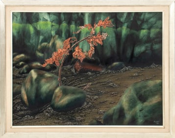 Charles Blum Small Autumn Tree Oil on Board