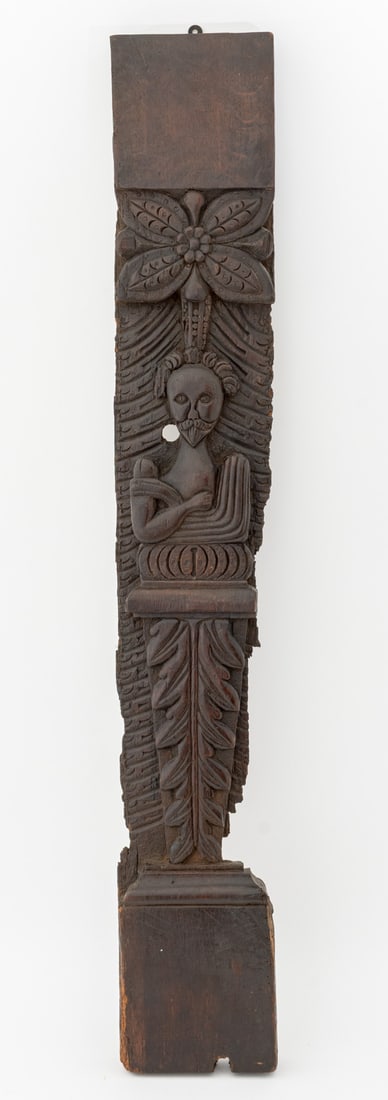 Jacobean Carved Oak Wood Figural Panel (1 of 5)