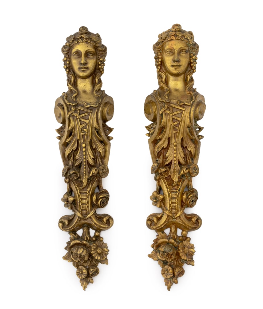Neoclassical Ormolu Bronze Figural Mounts, Pair (1 of 8)