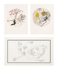 Eva Bouzard-Hui Abstract Mixed Media on Paper, 3