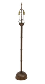 Japanese Patinated Bronze Floor Lamp
