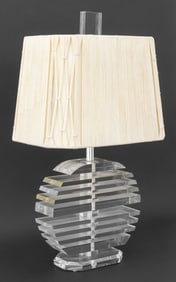 George Bullio Stacked Lucite Table Lamp