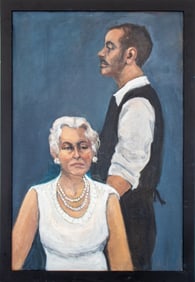 Penny Purpura Mother and Son Oil on Canvas