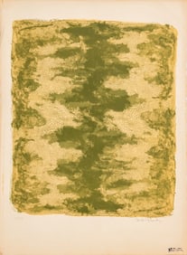 Manfred Schwartz "Green Serration" Lithograph