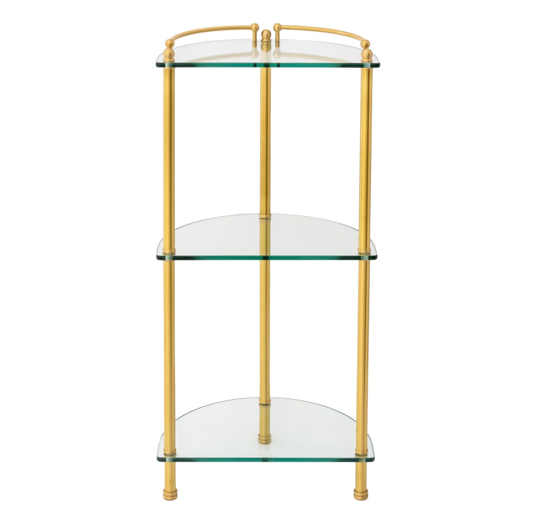 Modern Brass and Glass Three Tier Etagere (1 of 9)