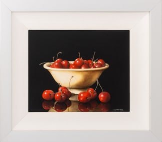 Patrick Lodwitz Bowl of Cherries Oil on Panel