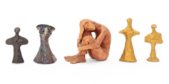 Louis Mendez Figural Pottery Sculptures, 5