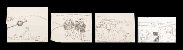 Michael Paraskevas Comic Strips Pencil & Ink, 4