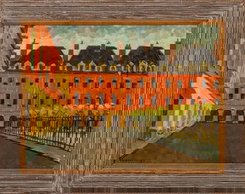 L. Cabrolie Paris Hotel Particulier Oil, 1959