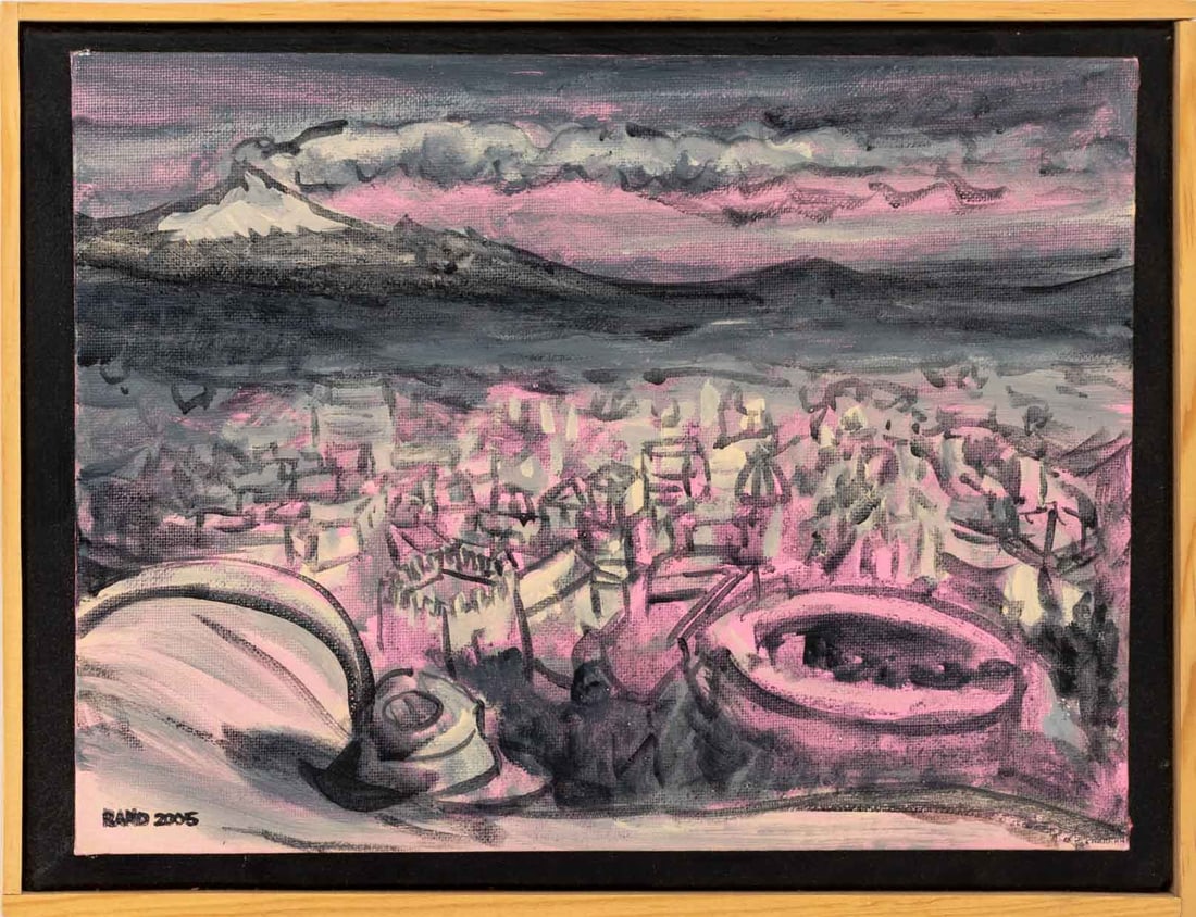 Archie Rand "Paterno (Mt. Etna)" Acrylic on Canvas (1 of 7)