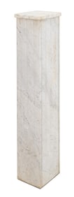 Carrara Marble Fluted Column Pedestal