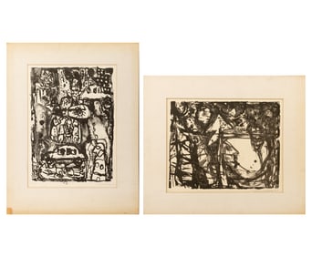 Elfi Schuselka Abstraction Lithographs, 2