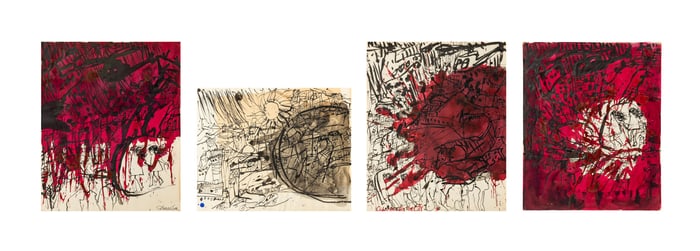 Elfi Schuselka "Chaos Enters the City" Ink, 4