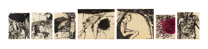 Elfi Schuselka Abstractions Ink on Paper, 7