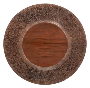 Aesthetic Movement Floral Motif Carved Medallion