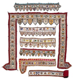 Indian Beaded Toran Hangings, 7 Pcs.
