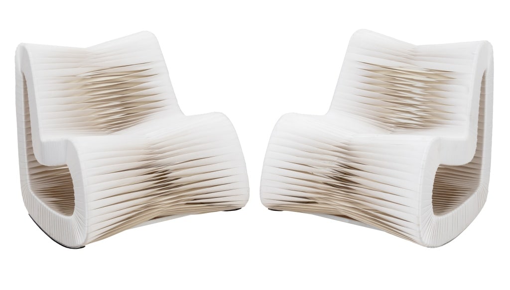 Phillips Collection Seatbelt Rocking Chairs, Pair (1 of 5)