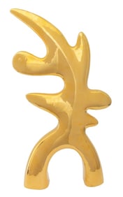 Ambrogio Pozzi Gold Glazed Ceramic Sculpture
