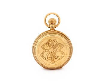 14K Yellow Gold Hunter Case Pocket Watch