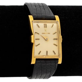 Gubelin 18K Yellow Gold Rectangular Watch, 1950s
