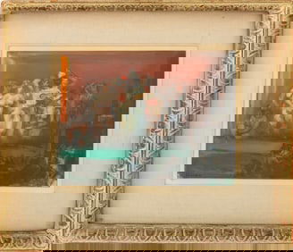 Josef Foshko Cabaret Scene Gouache on Paper