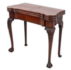 George II Mahogany Triple Fold-Over Games Table