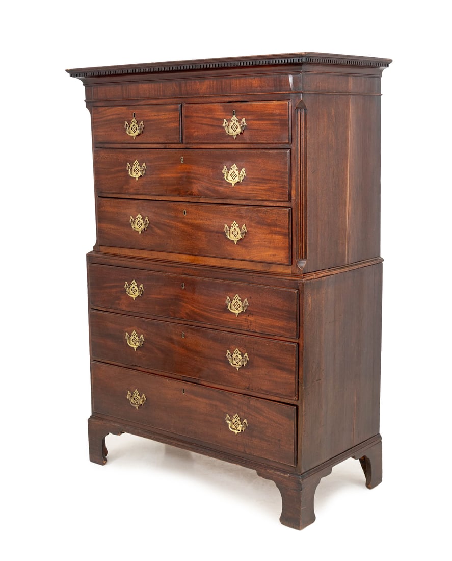 Late George III Mahogany Chest on Chest (1 of 8)