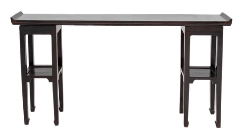 Chinese Ebonized Wood Console Table